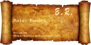 Baldi Renátó névjegykártya